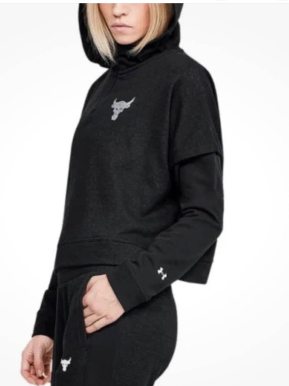 Under Armour Warrior Mama Black Quarter-Zip Hoodie Sweatshirt